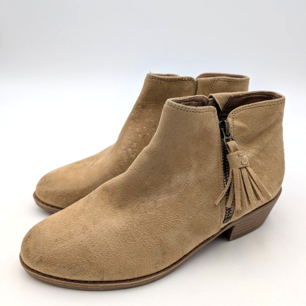 Zodiac Val-Western Ankle Boots Almond Toe Women's Tan Micro Size US6M EU36
